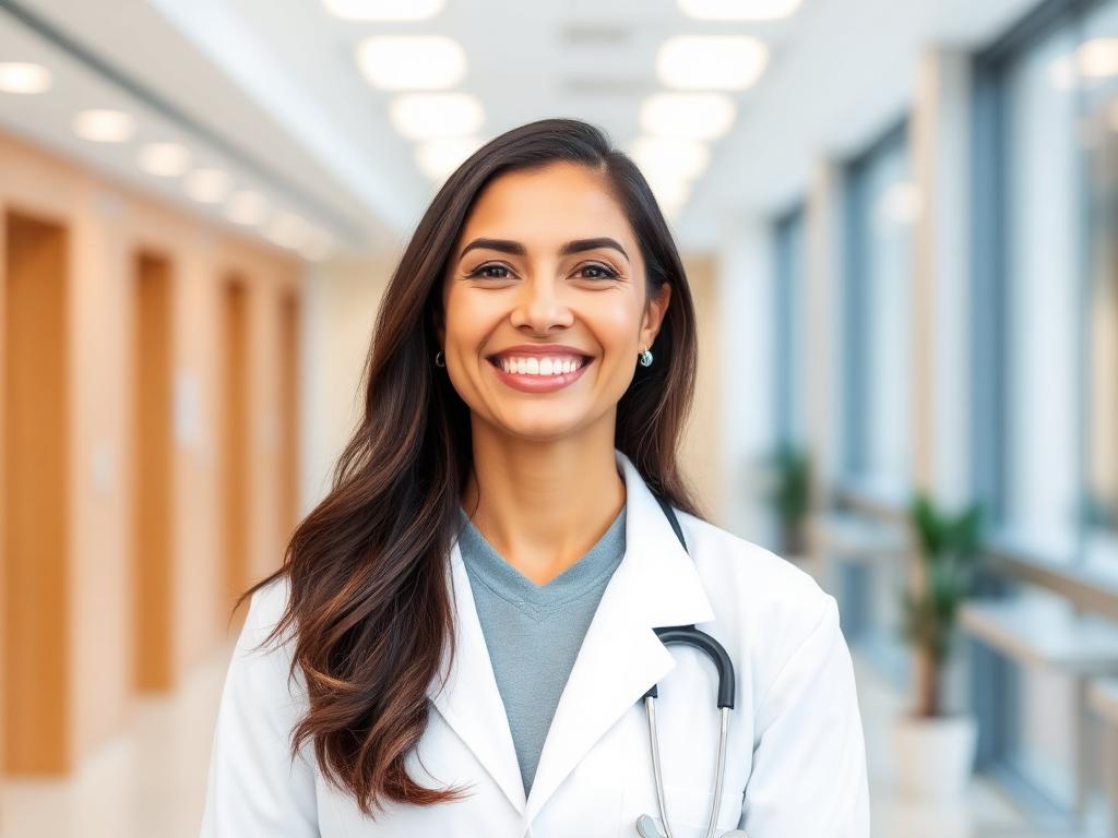 Médica sorridente