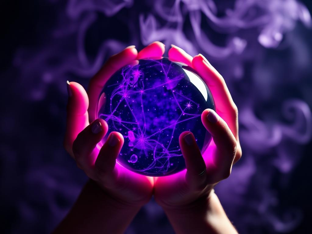 Bola de cristal com energia