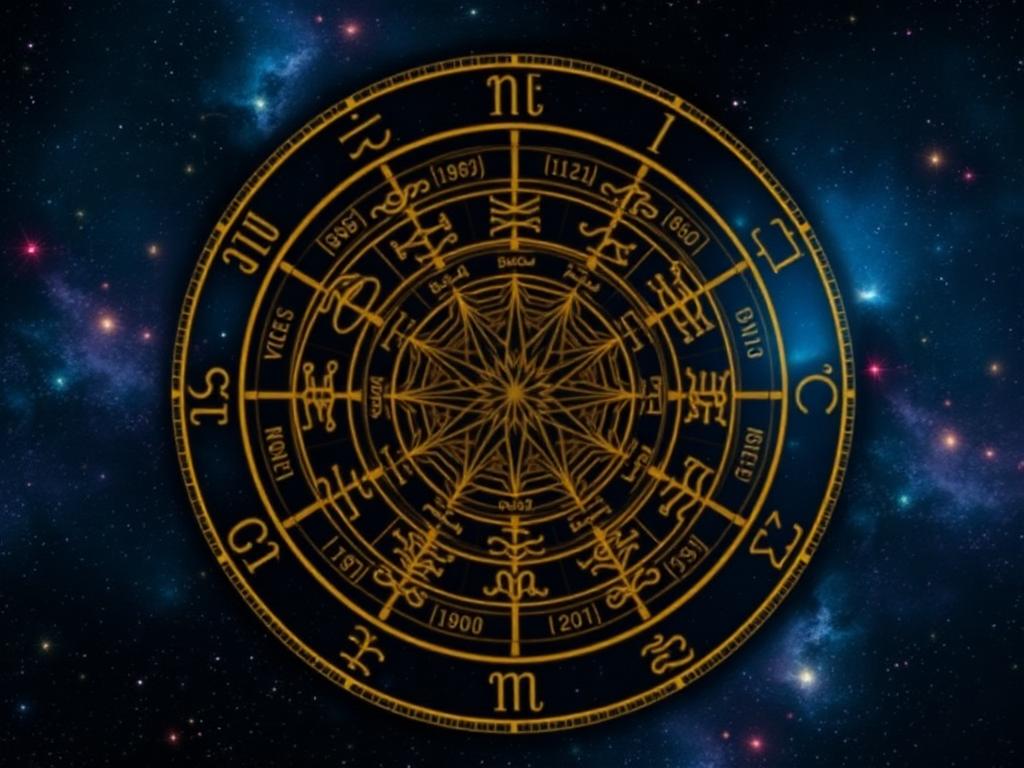 Mapa astral com signos do zodíaco