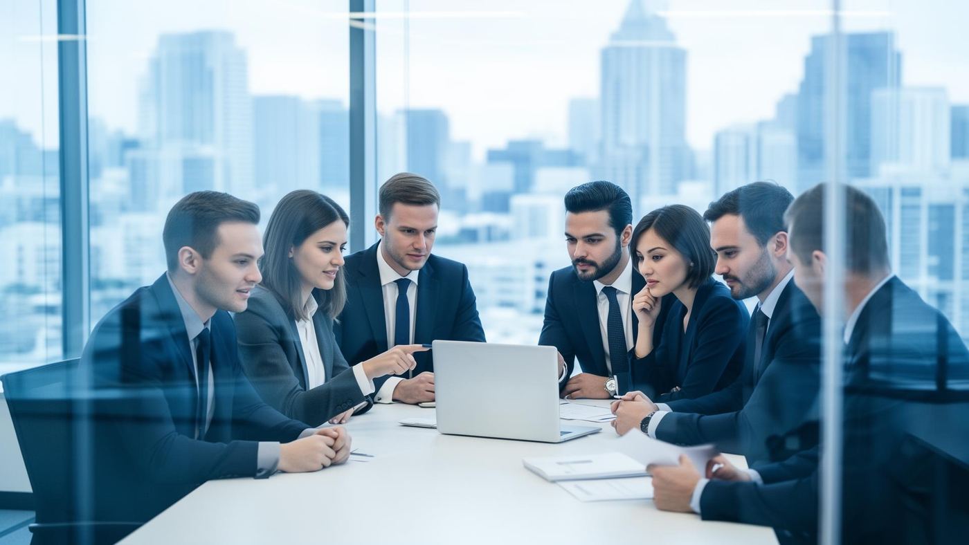 Prévia de site profissional em laptop